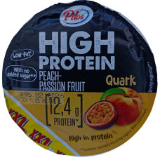 Протеїновий кварк(сир+йогурт) зі смаком персика та маракуї без цукру High protein Pilos 500g