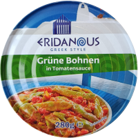 Стручкова квасоля в томатному соусі  Eridanous Green Beans 280g