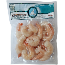 Креветки варені очищені з хвостом Polar Seafood 250g