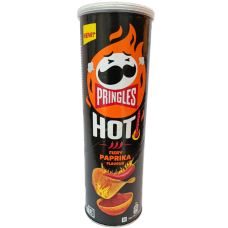 Картопляні чіпси Pringles Hot fiery paprika зі смаком гострої паприки 160g