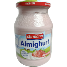 Йогурт в склі зі смаком полуниці Almighurt Erdbeere Ehrmann 500g