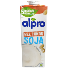 Соєве молоко без цукру Soya unsweetened Alpro 1l