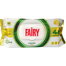 Вологі серветки для прибирання універальні з ароматом лимона Fairy 100шт