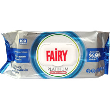 Вологі серветки антибактеріальні для прибирання універальні Platinum Fairy 100шт