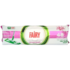 Вологі серветки, запаски для швабри з ароматом квітки лілії Fairy 50шт