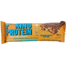 Протеїновий  баточик зі смаком карамелі та арахісу без цукру Fit King Protein AllNutrition 40g