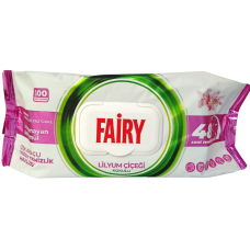 Вологі серветки для прибирання універальні з ароматом лілії Fairy 100шт