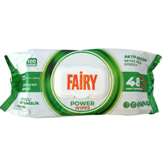 Вологі серветки для прибирання універальні Power Wipes Fairy 100шт