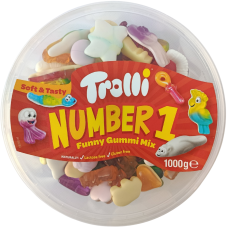 Желейні цукерки Number one funny gummi Mix Trolli 1000 г.