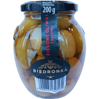 Оливки зелені фарштровані паприкою Biedronka 200g