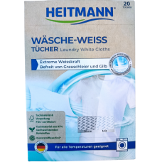 Серветки відбілюючі для прання Heitmann 20 штук