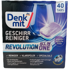 Таблетки для посудомийної машини Geschirr Reiniger Denk Mit 40 tabs