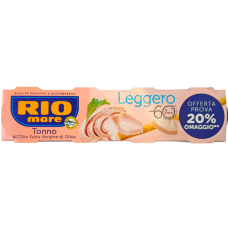 Тунець в оливковій олії -% 60 Leggero Rio Mare Tonno all’Olio di Oliva 4*60g
