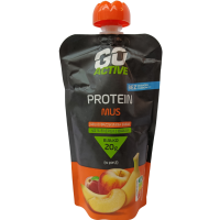 Протеїновий фруктовий мус без цукру зі смаком яблука, персика та банана Go Active 180g