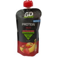 Протеїновий фруктовий мус без цукру зі смаком яблука, полуниці та банана Go Active 180g