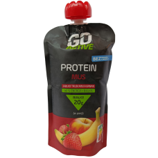 Протеїновий фруктовий мус без цукру зі смаком яблука, полуниці та банана Go Active 180g