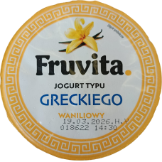Грецький йогурт з ванільним смаком Fruvita 400g