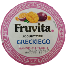 Грецький йогурт зі смаком манго-маракуя Fruvita 400g