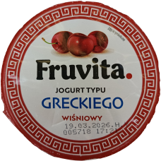 Грецький йогурт зі смаком вишні Fruvita 400g