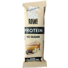 Протеїновий батончик зі смаком ванільного чізкейку в темному шоколаді без цукру Be Raw 40g