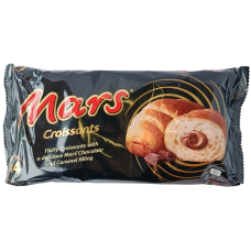 Круасани з шоколадно-карамеьною начинкою Croissants Mars 4шт