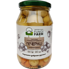 Мариновані печериці Fungi Farm 450g