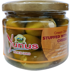Оливки зелені фаршировані сиром Yunus 290g