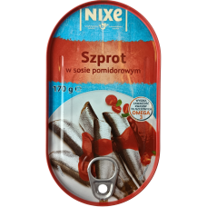 Шпроти  в томатному соці Szprot w sosie pomidorowym Nixe 170g