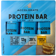 Протеїнові батончики зі смаком печива та вершків Protein Bar Accelerate 3*30g