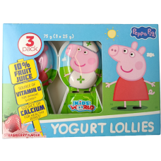 Йогурт зі смаком полуниці Yogurt Lollies Peppa Pig 3*25g