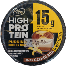 Протеїновий пудинг без доданого цукру зі смаком шоколаду та ванілі High Protein Pilos 150g