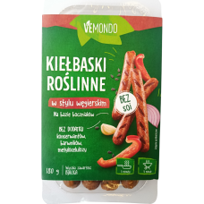Рослинні ковбаски в угорському стилі Kielbaski Roslinne Vemondo 180g