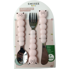 Дитячі столові прибори (рожеві) Smukee Kids