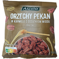 Горіх пекан Pecans Roasted e caramelised with honey Alesto 150g