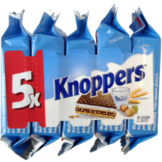 Вафлі Кнопперс з молочною начинкою Black&White Knoppers 5 штук 125g