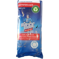 Антибактеріальні вологі серветки для прибирання Magic 40штук