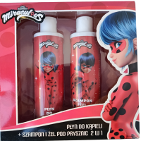 Подарунковий набір червоний шампунь+гель для душу Miraculous