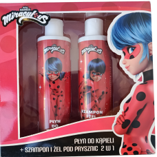 Подарунковий набір червоний шампунь+гель для душу Miraculous