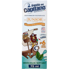 Зубна паста дитяча Делікатна м’ята 6+ Junior Pasta del Capitano 75ml