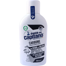 Ополіскувач ротової порожнини з водою шалфії та вугільної води con Acqua di Salvia Pasta del Capitano Carbone 400ml