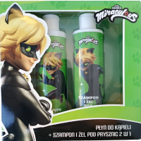 Подарунковий набір зелений шампунь+гель для душу Miraculous