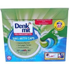Капсули для прання білих речей 3 in 1 Aktiv Caps Denk mit 22шт