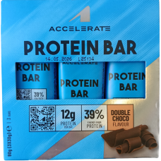 Протеїнові батончики зі смаком подвійного шоколаду Protein Bar Accelerate 3*30g