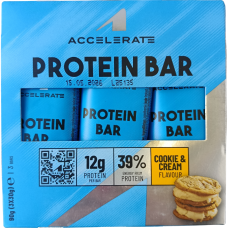 Протеїнові батончики зі смаком подвійного шоколаду Protein Bar Accelerate 3*30g