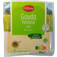 Сир твердий Гауда Gouda Holland Milbona jung 450g
