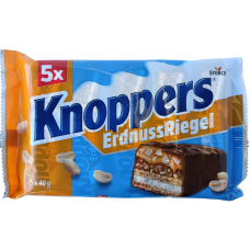 Вафельні батончики Кнопперс ErdnussRiegel Knoppers 5 штук Storck