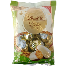 Шоколадні яйця з горіховою начинкою у подвійному шоколаді Blatter-krokant weiss Lindt 83g