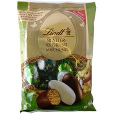 Шоколадні яйця з горіховою начинкою у різному шоколаді Blatter-krokant mischung Lindt 85g
