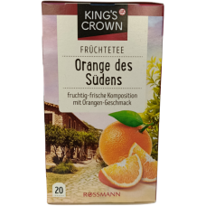 Фруктовий чай з апельсином в пакетиках Rossmann King`s Crown Orange des Sudens 40g