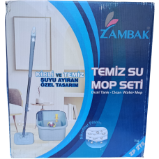 Набір швабра та відро з віджимом Temik su mop seti Zambak